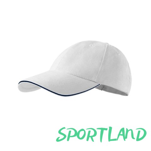Czapka unisex Sandwich 6P (biały) nastawialna Czapka unisex Sandwich 6P (biały) nastawialna