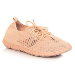 Buty sportowe ażurowe News W EVE211D pudrowy róż 38