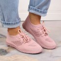 Buty sportowe ażurowe News W EVE211D pudrowy róż 38