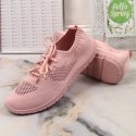 Buty sportowe ażurowe News W EVE211D pudrowy róż 38