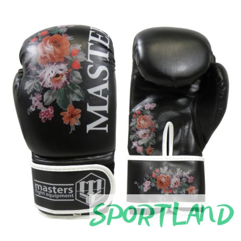 Rękawice bokserskie MASTERS RPU-FLOWER czarny+10 oz Rękawice bokserskie MASTERS RPU-FLOWER czarny+10 oz