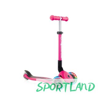 Hulajnoga 3-kołowa Globber Foldable Lights Fuchsia Jr 437-110 N/A