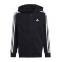 Bluza adidas 3 Stripes FL Full-Zip Hoody Jr HR6331 140 cm