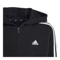 Bluza adidas 3 Stripes FL Full-Zip Hoody Jr HR6331 140 cm