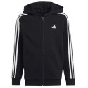 Bluza adidas 3 Stripes FL Full-Zip Hoody Jr HR6331 140 cm