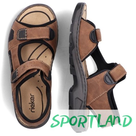 Sandały na rzepy Rieker M 26156-25 RKR447B 43 Sandały na rzepy Rieker M 26156-25 RKR447B 43