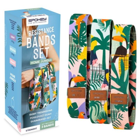 Zestaw gum treningowych Spokey Home Jungle SPK-941536 180x60x0,4 Zestaw gum treningowych Spokey Home Jungle SPK-941536 180x60x0,4