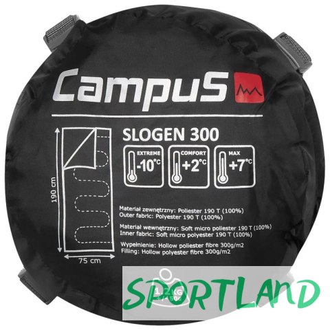 Śpiwór Campus Slogen 300 Left Sleeping Bag CUL701123404 One size Śpiwór Campus Slogen 300 Left Sleeping Bag CUL701123404 One size