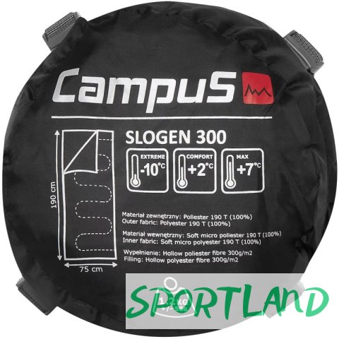 Śpiwór Campus Slogen 300 Right Sleeping Bag CUP701123404 One size Śpiwór Campus Slogen 300 Right Sleeping Bag CUP701123404 One size