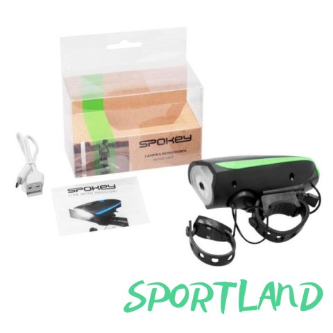 Lampka rowerowa z klaksonem Spokey Raini SPK-942714 N/A Lampka rowerowa z klaksonem Spokey Raini SPK-942714 N/A