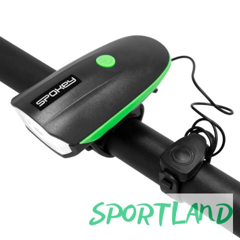 Lampka rowerowa z klaksonem Spokey Raini SPK-942714 N/A Lampka rowerowa z klaksonem Spokey Raini SPK-942714 N/A