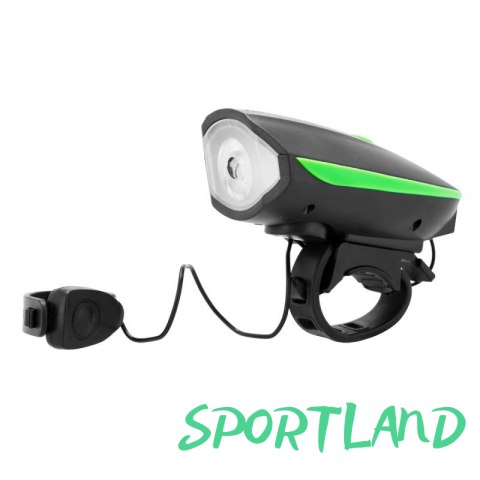 Lampka rowerowa z klaksonem Spokey Raini SPK-942714 N/A Lampka rowerowa z klaksonem Spokey Raini SPK-942714 N/A