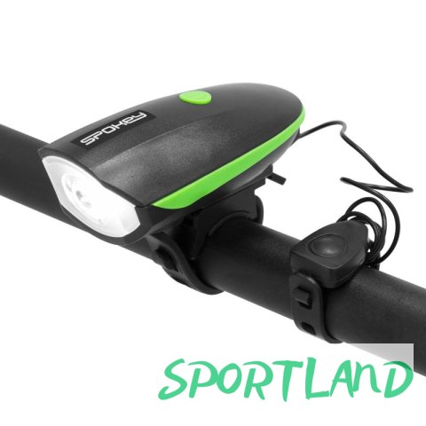 Lampka rowerowa z klaksonem Spokey Raini SPK-942714 N/A Lampka rowerowa z klaksonem Spokey Raini SPK-942714 N/A
