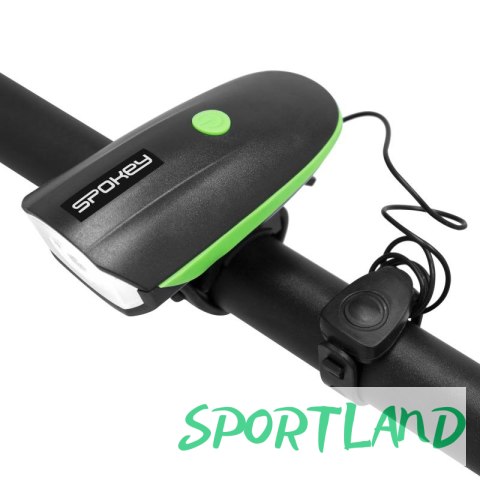 Lampka rowerowa z klaksonem Spokey Raini SPK-942714 N/A Lampka rowerowa z klaksonem Spokey Raini SPK-942714 N/A