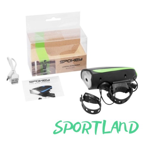 Lampka rowerowa z klaksonem Spokey Raini SPK-942714 N/A Lampka rowerowa z klaksonem Spokey Raini SPK-942714 N/A