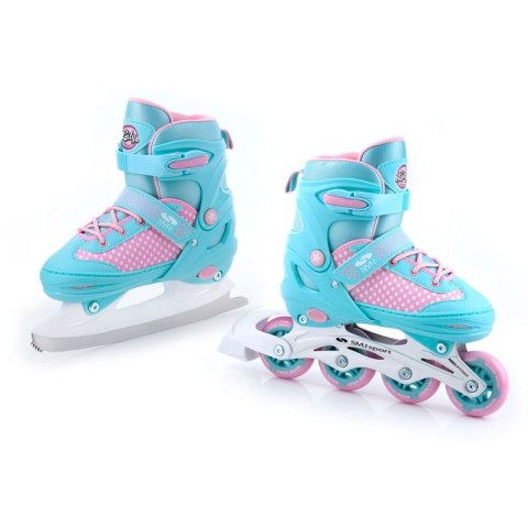 Rolki regulowane SMJ sport 2w1 Jr Lili 30-33 Rolki regulowane SMJ sport 2w1 Jr Lili 30-33
