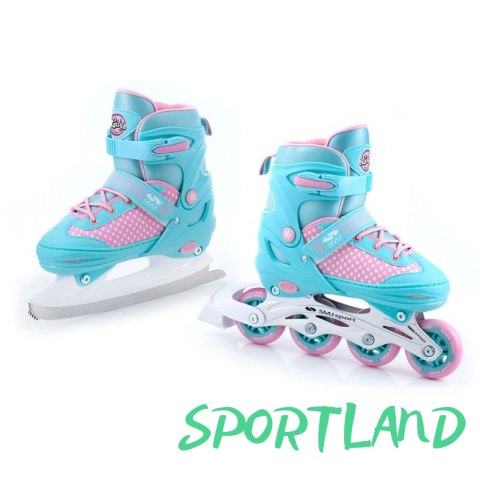 Rolki regulowane SMJ sport 2w1 Jr Lili 38-41 Rolki regulowane SMJ sport 2w1 Jr Lili 38-41