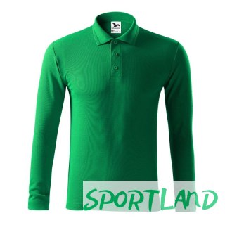 Koszulka polo Malfini Pique Polo LS M MLI-22116 zieleń trawy 2XL