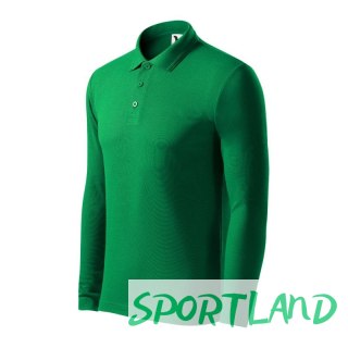 Koszulka polo Malfini Pique Polo LS M MLI-22116 zieleń trawy 3XL