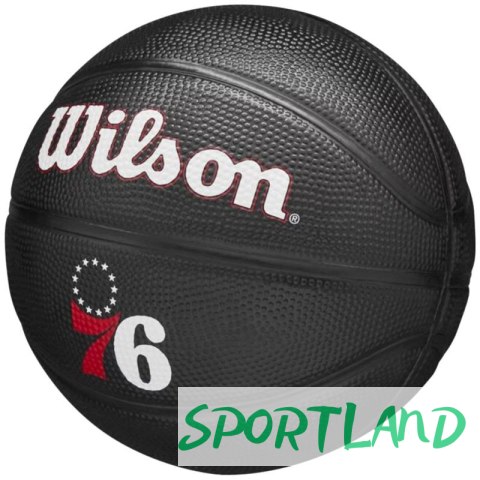 Piłka do koszykówki Wilson Team Tribute Philadelphia 76ers Mini Ball WZ4017611XB 3 Piłka do koszykówki Wilson Team Tribute Philadelphia 76ers Mini Ball WZ4017611XB 3