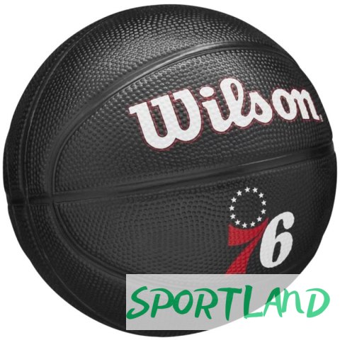 Piłka do koszykówki Wilson Team Tribute Philadelphia 76ers Mini Ball WZ4017611XB 3 Piłka do koszykówki Wilson Team Tribute Philadelphia 76ers Mini Ball WZ4017611XB 3