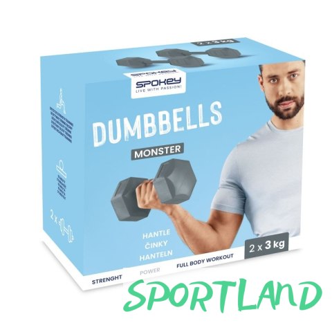 Hantle Spokey Monster 2x 3 kg SPK-943621 2x3kg Hantle Spokey Monster 2x 3 kg SPK-943621 2x3kg