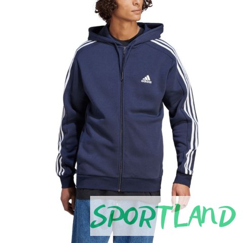 Bluza adidas Essentials Fleece 3-Stripes Full-Zip Jr IJ6478 XL Bluza adidas Essentials Fleece 3-Stripes Full-Zip Jr IJ6478 XL