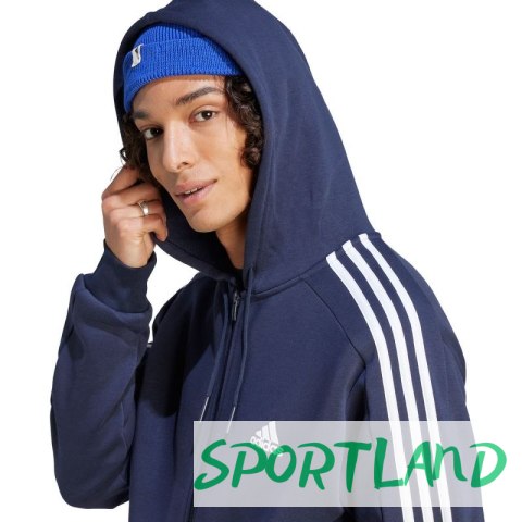 Bluza adidas Essentials Fleece 3-Stripes Full-Zip Jr IJ6478 XL Bluza adidas Essentials Fleece 3-Stripes Full-Zip Jr IJ6478 XL