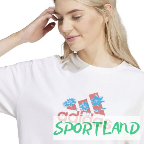 Koszulka damska adidas Flower Pack Badge of Sport biała IT1421 L Koszulka damska adidas Flower Pack Badge of Sport biała IT1421 L