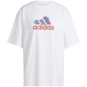 Koszulka damska adidas Flower Pack Badge of Sport biała IT1421 M
