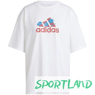 Koszulka damska adidas Flower Pack Badge of Sport biała IT1421 M
