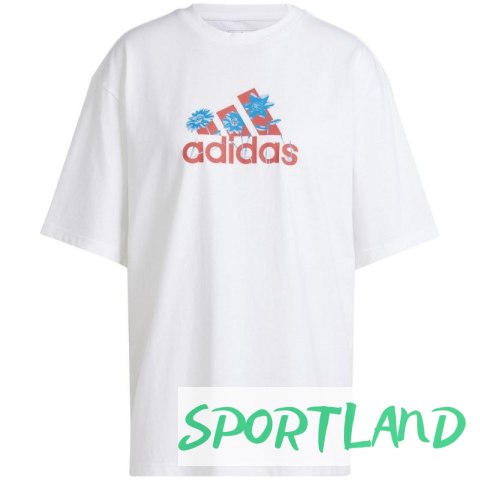 Koszulka damska adidas Flower Pack Badge of Sport biała IT1421 M Koszulka damska adidas Flower Pack Badge of Sport biała IT1421 M