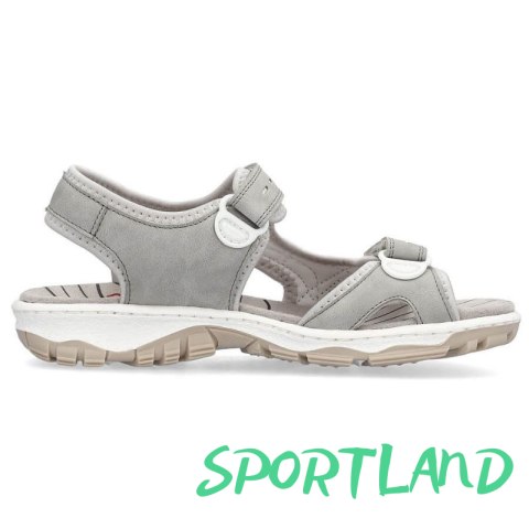 Komfortowe sandały Rieker W RKR674 szare 38 Komfortowe sandały Rieker W RKR674 szare 38