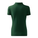 Koszulka polo damska Cotton (dark green) M