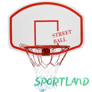 Tablica do koszykówki Kimet Street Ball+obręcz biało-czerwona N/A
