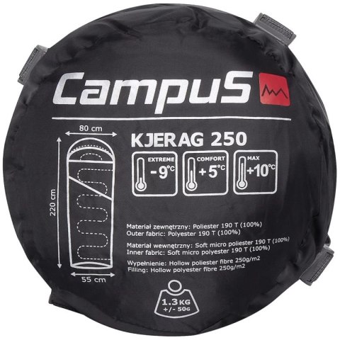 Śpiwór Campus Kjerag 250 Right Sleeping Bag CUP702123200 One size Śpiwór Campus Kjerag 250 Right Sleeping Bag CUP702123200 One size
