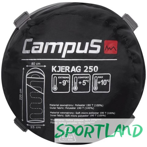 Śpiwór Campus Kjerag 250 Right Sleeping Bag CUP702123404 One size Śpiwór Campus Kjerag 250 Right Sleeping Bag CUP702123404 One size