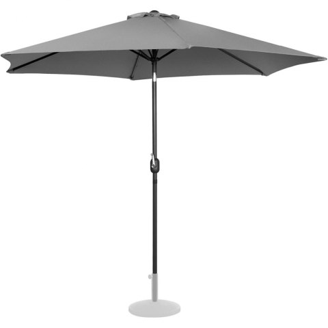 Parasol ogrodowy okrągły duży uchylny z korbką śr. 300 cm ciemnoszary Parasol ogrodowy okrągły duży uchylny z korbką śr. 300 cm ciemnoszary