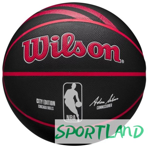 Piłka do koszykówki Wilson NBA Team City Collector Chicago Bulls WZ4024105XB 7 Piłka do koszykówki Wilson NBA Team City Collector Chicago Bulls WZ4024105XB 7