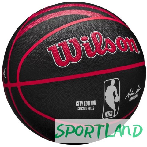 Piłka do koszykówki Wilson NBA Team City Collector Chicago Bulls WZ4024105XB 7 Piłka do koszykówki Wilson NBA Team City Collector Chicago Bulls WZ4024105XB 7