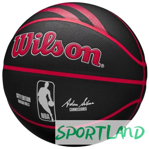 Piłka do koszykówki Wilson NBA Team City Collector Chicago Bulls WZ4024105XB 7 Piłka do koszykówki Wilson NBA Team City Collector Chicago Bulls WZ4024105XB 7