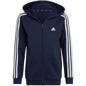 Bluza adidas Essentials 3-Stripes Fleece Full-Zip Hoodie Jr IC0600 140cm