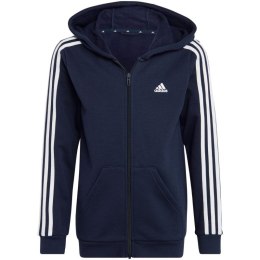 Bluza adidas Essentials 3-Stripes Fleece Full-Zip Hoodie Jr IC0600 140cm
