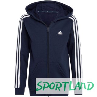 Bluza adidas Essentials 3-Stripes Fleece Full-Zip Hoodie Jr IC0600 140cm
