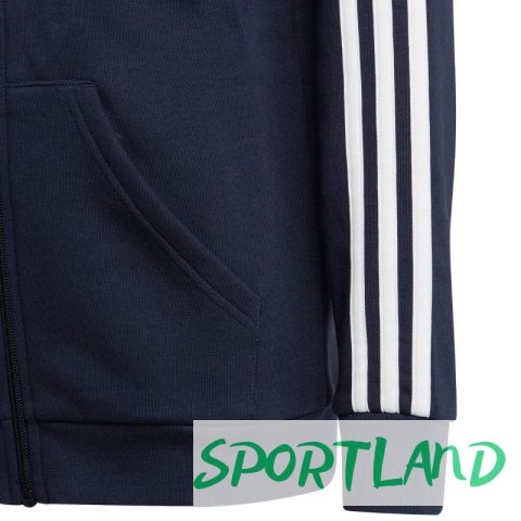 Bluza adidas Essentials 3-Stripes Fleece Full-Zip Hoodie Jr IC0600 140cm
