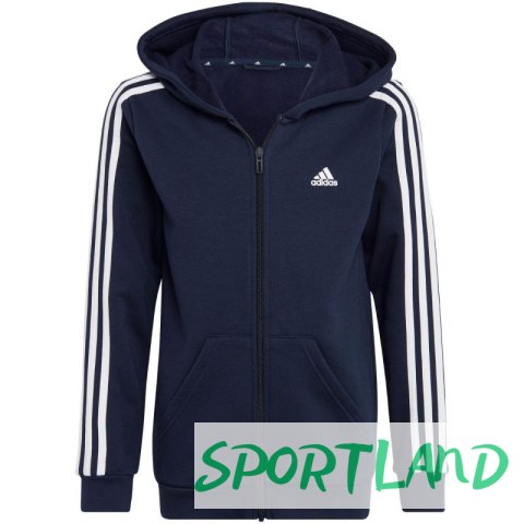 Bluza adidas Essentials 3-Stripes Fleece Full-Zip Hoodie Jr IC0600 164cm Bluza adidas Essentials 3-Stripes Fleece Full-Zip Hoodie Jr IC0600 164cm