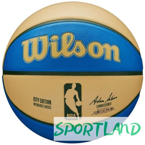 Piłka do koszykówki Wilson NBA Team City Edition Milwaukee Bucks Ball WZ4016517ID 7 Piłka do koszykówki Wilson NBA Team City Edition Milwaukee Bucks Ball WZ4016517ID 7