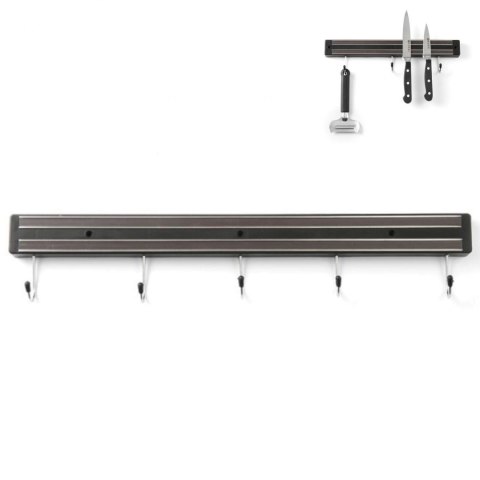 Listwa magnetyczna na noże z haczykami dł. 450 mm - Hendi 820308 Listwa magnetyczna na noże z haczykami dł. 450 mm - Hendi 820308
