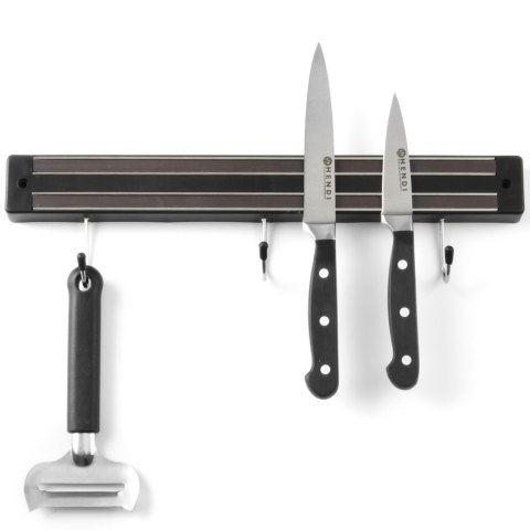 Listwa magnetyczna na noże z haczykami dł. 450 mm - Hendi 820308 Listwa magnetyczna na noże z haczykami dł. 450 mm - Hendi 820308