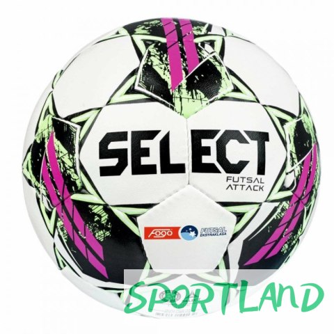 Piłka halowa SELECT Futsal Attack FOGO Ekstraklasa biała Futsal Piłka halowa SELECT Futsal Attack FOGO Ekstraklasa biała Futsal